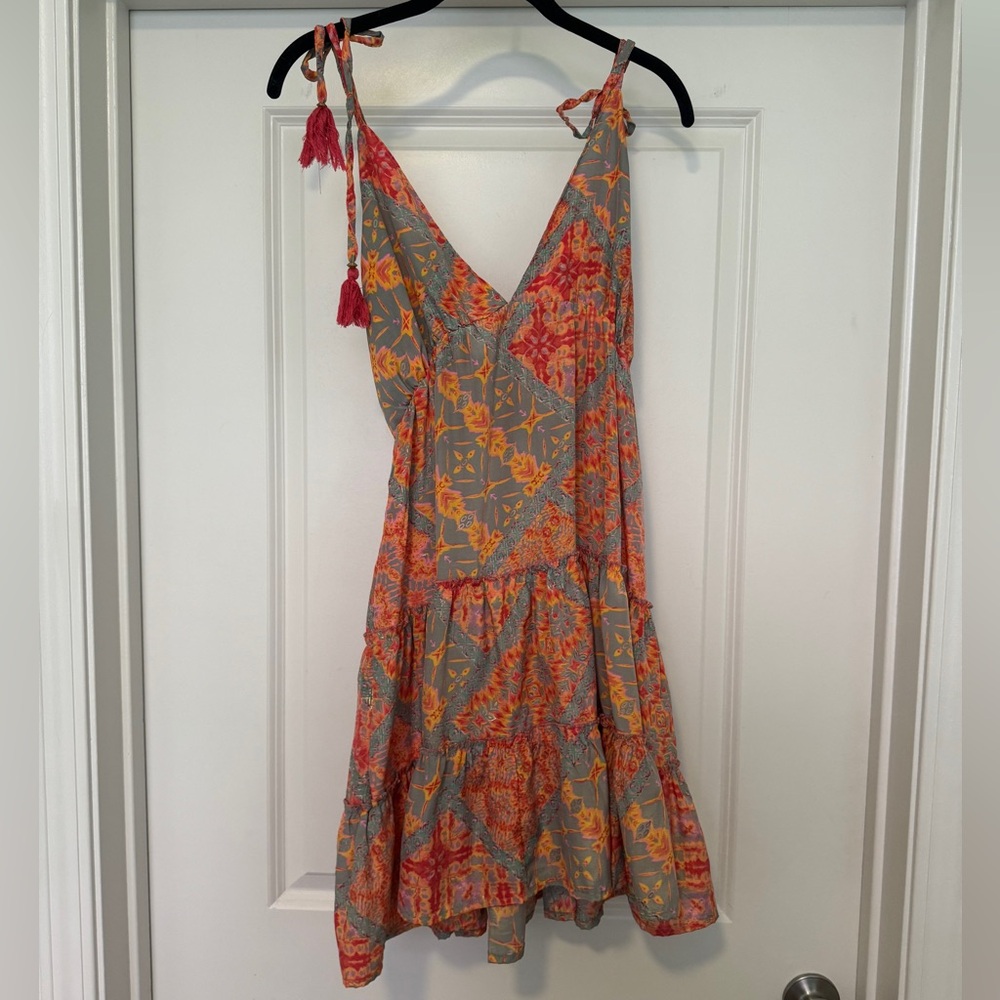 Paani backless dress adjustable tie straps